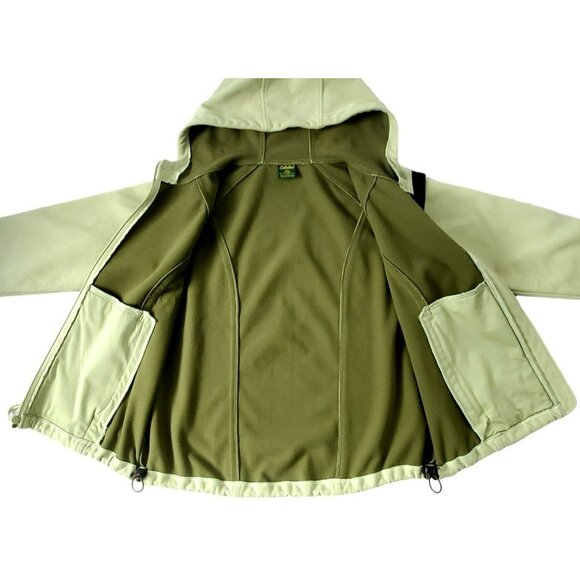 Cabela's Thick Lined Fleece Hooded Jacket Heavyweight Green Full Zip Women's L - Picture 5 of 8
